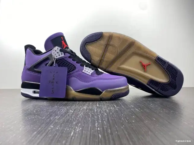 HYPE and Travis Scott LN4 4 Family) (Friends 766296 Retro Jordan Purple 0608